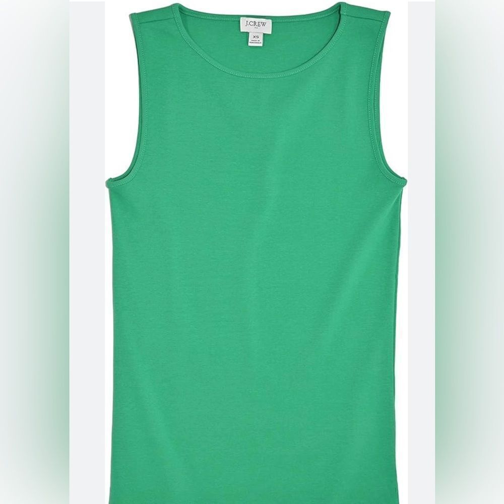 J Crew sleeveless green cotton tank top.  Sz S